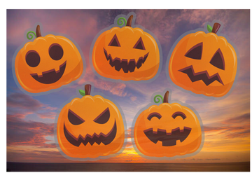 Halloween Pumpkin Window Stickers